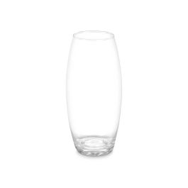 Giftdecor Jarrón de Cristal Abombado 30 cm, Transparente, 16x16x30 cm (4 Unidades)