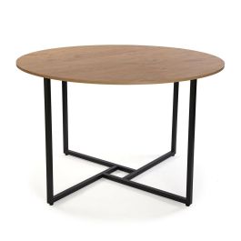Mesa de Comedor Versa Beatriz PVC Metal Madera MDF 120 x 76 x 120 cm