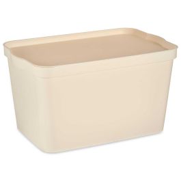 Caja Plastico Con Tapa 24L Crema Kipit 29X24CM (6 Unidades) Caja Plastico Con Tapa 24L Crema Kipit 29X24CM (6 Unidades)