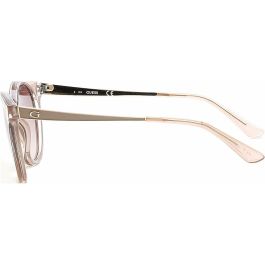 GUESS GU7459 57F Gafas de Sol Redondas Mujer, Montura Beige Brillante, Cristales Marrón Degradado, Patilla 140 mm GUESS GU7459 57F Gafas de Sol Redondas Mujer, Montura Beige Brillante, Cristales Marrón Degradado, Patilla 140 mm