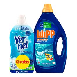 Pack detergente wipp gel limpio liso 37 + vernel 60 lavados Precio: 17.95000031. SKU: B1969DNKYF