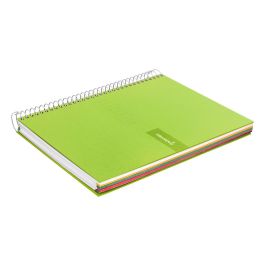 Cuaderno Espiral Liderpapel A5 Micro Crafty Tapa Forrada 120H 90 gr Cuadro 5 mm 5 Bandas6 Taladros Color Verde