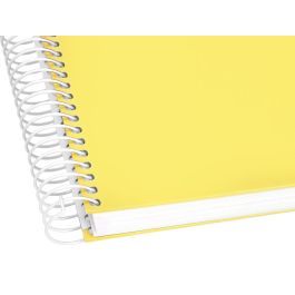 Cuaderno Espiral Liderpapel A5 Micro Crafty Tapa Forrada 120H 90 gr Cuadro 5 mm 5 Bandas6 Taladros Color Amarillo