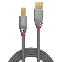 Lindy Cromo Line Cable USB 2.0 de Tipo A a B de 5m, Conectores Chapados en Oro, Doble Blindaje, Transferencia de Datos de hasta 480Mbps
