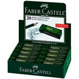 Goma de borrar Faber-Castell Dust Free Verde (20 Unidades)