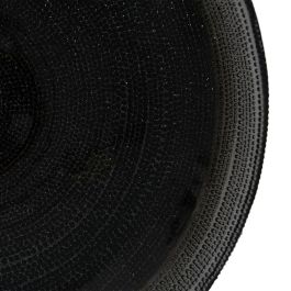 Centro de Mesa Negro Cristal 30 x 30 x 6,5 cm