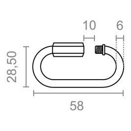 Edm Esl01 Eslabón Rápido Acero Galvanizado 6 mm (2 Unidades)