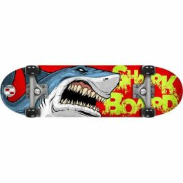 Stamp Monopatín Shark Skids Control 28x8 pulgadas, 9 capas arce chino, doble patada, ruedas PVC 50mm, antideslizante Precio: 36.49999969. SKU: S7155541