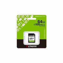 Kingston SDS3/64GB Tarjeta de Memoria Canvas Select Plus 64GB SDXC Clase 10 UHS-I U1 V10 100MB/s Lectura para Cámara Full HD