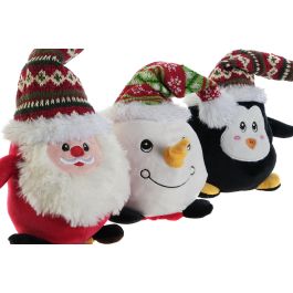 DKD Home Decor Peluche Navidad Tradicional 12 Unidades Multicolor 14 x 14 x 14 cm