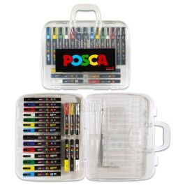 POSCA Marcadores de Pintura No Permanente Punta Cónica Maletín 20 C-Surtidos PC-1M, PC-3M, PC-5M - Negro, Blanco, Rojo, Amarillo, Oro, Plata, Azul, Verde Precio: 46.58999972. SKU: B1HK7K7S7E