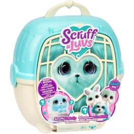 Moose 30327 Scruff-a-Luvs Azul - Rescata Perrito, Conejito o Gatito de Peluche Suave - Juguete Interactivo para Niños +2 Años