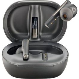 Poly Voyager Free 60+ UC M 7Y8H0AA Auriculares Bluetooth ANC con estuche de carga táctil y adaptador BT700, negros, 24h autonomía