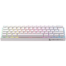 Newskill Teclado Gaming Pyros V2 Ivory 60% Mecánico Compacto Blanco, Switches Outemu Red, Conectividad Triple