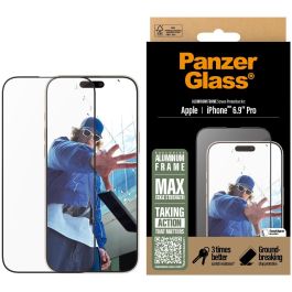 PanzerGlass UWF Protector Pantalla Completa Cristal Templado Aluminio iPhone 16 Pro Max Ultra-Wide Fit