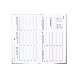 Agenda Encuadernada Liderpapel Creta 80x15 mm 2025 Semana Vista Color Negro Papel 70 gr