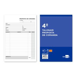 Talonario Liderpapel Pedidos Cuarto Original Y Copia 222 Texto En Catalan 5 unidades