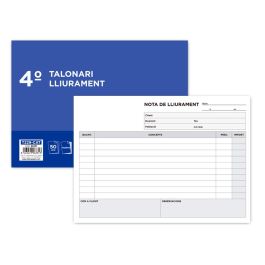 Talonario Liderpapel Entregas Cuarto Original Y Copia 229 Apaisado Texto En Catalan 5 unidades