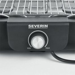 Severin PG8554 Barbacoa de mesa eléctrica, superficie de cocción 37x29 cm, con bandeja de agua reductora de olores y humos