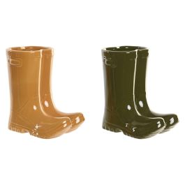 DKD Home Decor Jarrón Moderno de Cerámica Verde Mostaza 15 x 23 x 21 cm (4 Unidades) Precio: 45.8900002. SKU: B19PCALJDX