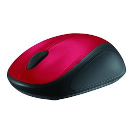 Logitech Ratón Inalámbrico M235, RF Wireless, Pila Alcalina, Color Rojo