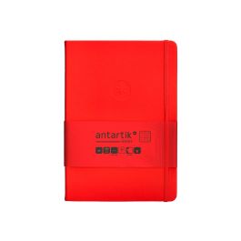 Cuaderno Con Gomilla Antartik Notes Tapa Dura A5 Hojas Cuadricula Rojo 100 Hojas 80 gr Fsc