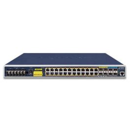 Planet IGS-6325-24P4X Switch Industrial PoE+ Gestionado L3, 24 Puertos Gigabit 802.3at + 4 SFP+ 10G, Anillo Redundante