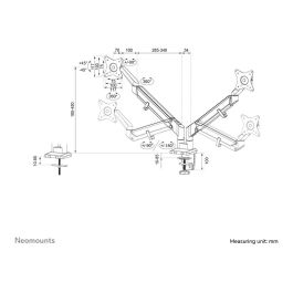 Neomounts DS70-810BL2 Brazo para Monitor de 17-32 Pulgadas con Resorte de Gas, Negro