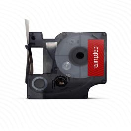 Capture S0720580 D1 - Cinta de etiquetas compatible D1 de poliéster 12mm x 7m, texto negro sobre fondo amarillo