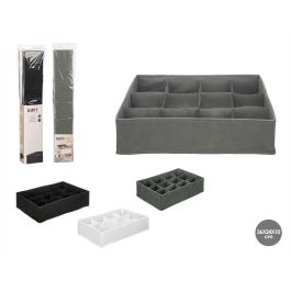 Caja Plegable Organizadora Kipit 36x24x10 cm - Blanco, Gris, Negro (24 Unidades)