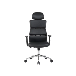 Q-connect Silla de Dirección Aurea Similpiel Negra, Altura Max 1400 mm, Anchura 520 mm, Profundidad 510 mm, Ruedas Premium