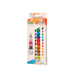 Liderpapel Pintura Gouache/Témpera Caja 12 Tubos de 12 ml Colores Surtidos