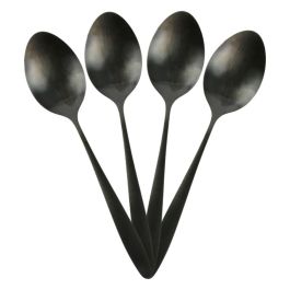 Home Deco Factory Cubertería 16 Piezas Negra Colección Lounge Acero Inoxidable