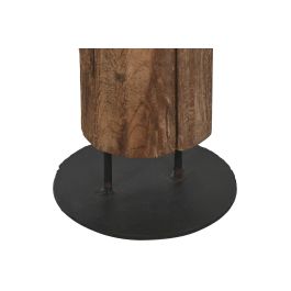 DKD Home Decor Columna Item Home Marron Negro Teca Maciza 22 x 176 x 22 cm