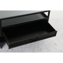 DKD Home Decor Mesa Centro Loft Negro Metal Cristal 120 x 60 x 40 cm