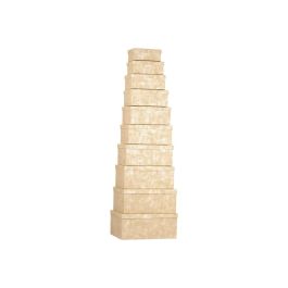 Set 10 Cajas de Cartón Rectangular Natural Rayas Pincello 37x16x29 cm (2 Unidades) Set 10 Cajas de Cartón Rectangular Natural Rayas Pincello 37x16x29 cm (2 Unidades)