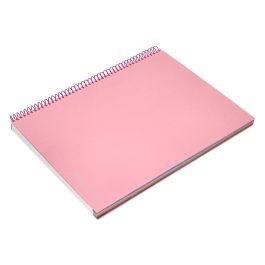 Cuaderno Espiral Liderpapel A4 Micro Jolly Tapa Forrada 140H 75 gr Cuadro 5 mm 5 Bandas 4 Taladros Color Rosa