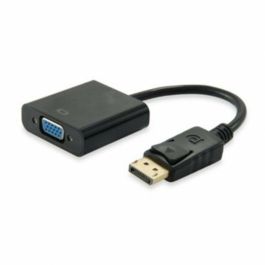 Equip Adaptador de DisplayPort a VGA Macho a Hembra, Soporta hasta 1920x1200 y Full HD, Carcasa de Aluminio Duradera, 15cm