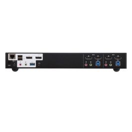Aten 2-Port USB 3.0 4K DisplayPort Dual Display KVMP Switch - 4096x2160, 3.5mm, RJ-45, HDCP