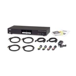 Aten 2-Port USB 3.0 4K DisplayPort Dual Display KVMP Switch - 4096x2160, 3.5mm, RJ-45, HDCP