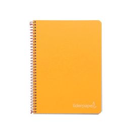 Cuaderno Espiral Liderpapel Cuarto Witty Tapa Dura 80H 75 gr Cuadro 4 mm Con Margen Color Naranja 5 unidades