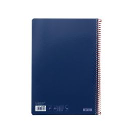 Cuaderno Espiral Liderpapel Folio Witty Tapa Dura 80H 75 gr Cuadro 4 mm Con Margen Color Azul Marino 5 unidades