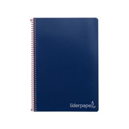 Cuaderno Espiral Liderpapel Folio Witty Tapa Dura 80H 75 gr Cuadro 4 mm Con Margen Color Azul Marino 5 unidades