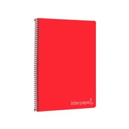 Cuaderno Espiral Liderpapel Folio Witty Tapa Dura 80H 75 gr Cuadro 4 mm Con Margen Color Rojo 5 unidades