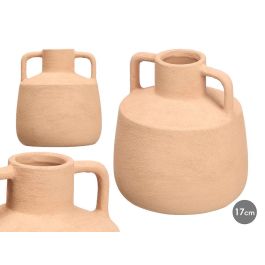 Giftdecor Jarron Tinaja Cerámica Marrón 17.5 cm Alto x 16 cm Ancho. Diseño decorativo para el hogar. (8 Unidades) Precio: 48.50000045. SKU: B1GPHMSJG4