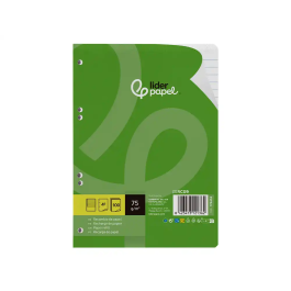 Liderpapel Recambio A5 100 Hojas 75gr Horizontal Con Margen 6 Taladros