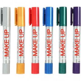 Playcolor 01011 Pocket Make Up Metallic - 6 Colores Surtidos: Azul, Oro, Verde, Lila, Rojo, Plata