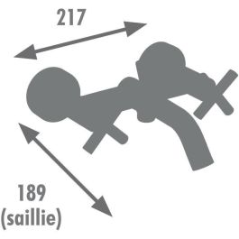 Edouard Rousseau EDO3047404061678 Mezclador de Baño y Ducha NANKA Negro