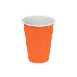 Set de 25 vasos bicolor naranja y blanco 250 ml Algon (24 Cajas) Set de 25 vasos bicolor naranja y blanco 250 ml Algon (24 Cajas)