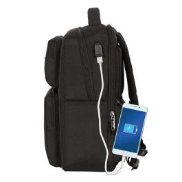 Safta Business Mochila para portátil de 15,6" con USB y 2 bolsillos, Negra, 31x44x13cm